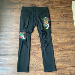 skinny black jeans Y&R size 30